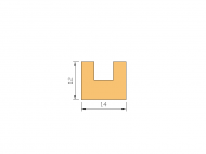 Silicone Profile P268CS - type format U - irregular shape