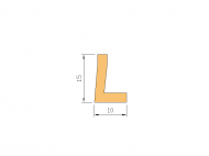 Silicone Profile P268CV - type format L - irregular shape