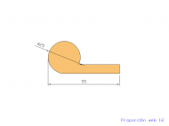 Silicone Profile P268DC - type format solid b/p shape - irregular shape