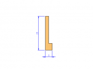 Silicone Profile P268DR - type format L - irregular shape