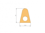 Silicone Profile P268DS - type format D - irregular shape