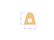 Silicone Profile P268DX - type format D - irregular shape