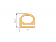 Silicone Profile P268E - type format e - irregular shape