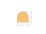 Silicone Profile P268EL - type format D - irregular shape