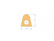 Silicone Profile P268ER - type format D - irregular shape