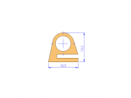 Silicone Profile P268HI - type format e - irregular shape