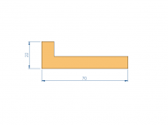 Silicone Profile P268MA - type format L - irregular shape