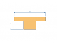 Silicone Profile P268PL - type format T - irregular shape