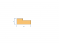 Silicone Profile P268QK - type format L - irregular shape