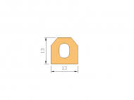 Silicone Profile P268U - type format D - irregular shape