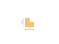 Silicone Profile P2729A - type format L - irregular shape