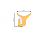 Silicone Profile P2851A - type format Horns - irregular shape