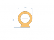 Silicone Profile P2851GI - type format Lamp - irregular shape