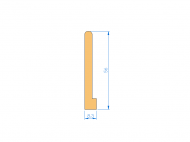 Silicone Profile P2851I - type format L - irregular shape