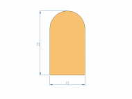 Silicone Profile P2851KD - type format D - irregular shape