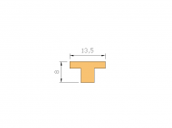 Silicone Profile P286G - type format T - irregular shape