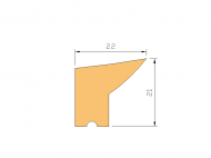 Silicone Profile P290B - type format Lipped - irregular shape