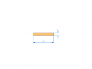 Silicone Profile P300150020 - type format Rectangle - regular shape