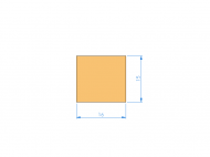 Silicone Profile P300160150 - type format Rectangle - regular shape