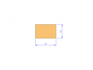 Silicone Profile P301510 - type format Rectangle - regular shape