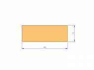 Silicone Profile P301644 - type format Rectangle - regular shape