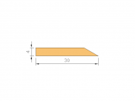 Silicone Profile P3040C - type format Flat Silicone Profile - irregular shape