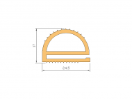 Silicone Profile P31 - type format e - irregular shape