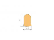 Silicone Profile P318A - type format D - irregular shape