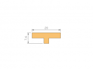 Silicone Profile P330I - type format T - irregular shape