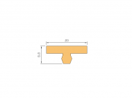 Silicone Profile P330J - type format T - irregular shape