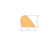 Silicone Profile P335C - type format D - irregular shape