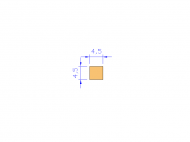 Silicone Profile P3504,504,5 - type format Square - regular shape