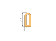 Silicone Profile P356A - type format D - irregular shape