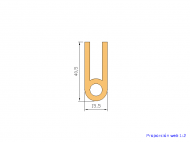 Silicone Profile P359B - type format U - irregular shape