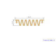 Silicone Profile P35AG - type format Bellows - irregular shape