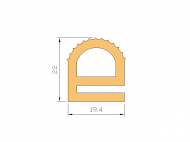 Silicone Profile P369A - type format e - irregular shape