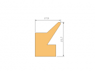 Silicone Profile P37AA - type format Lipped - irregular shape