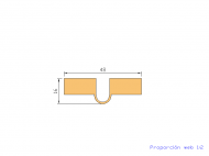 Silicone Profile P3978A - type format U - irregular shape