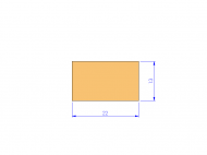 Silicone Profile P400220130 - type format Rectangle - regular shape