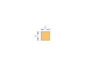 Silicone Profile P400606 - type format Square - regular shape