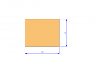 Silicone Profile P401008 - type format Rectangle - regular shape