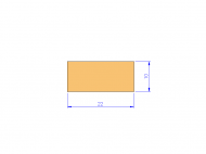 Silicone Profile P402210 - type format Rectangle - regular shape