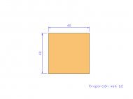 Silicone Profile P404040 - type format Square - regular shape