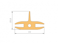 Silicone Profile P4059A - type format Lamp - irregular shape
