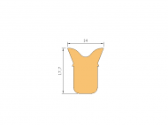 Silicone Profile P40842 - type format Horns - irregular shape