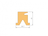 Silicone Profile P40842B - type format Lipped - irregular shape