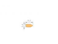 Silicone Profile P40865E - type format Cord - irregular shape