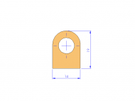 Silicone Profile P40965AA - type format D - irregular shape