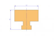 Silicone Profile P40965CP - type format Lamp - irregular shape