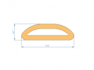 Silicone Profile P40965CY - type format Silicone Tube - irregular shape
